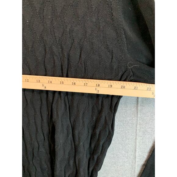 GUESS Sweater Womens Large Long Sleeve Round Neck Black Pullover - Picture 7 of 8